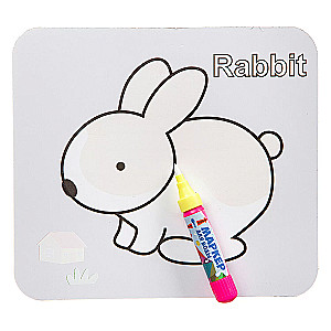 Reusable water coloring puzzle Rabbit