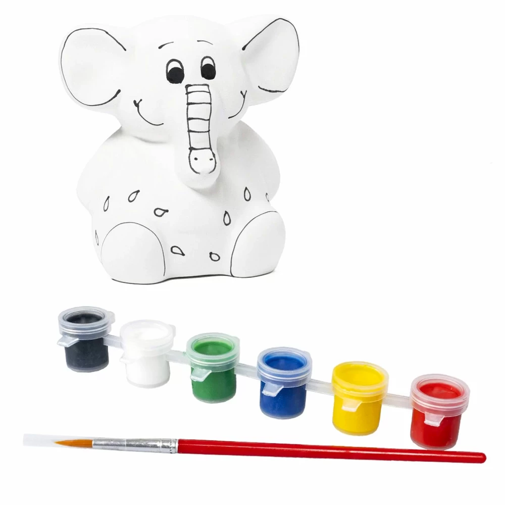 Set for creativity Piggy bank-gift. Baby elephant