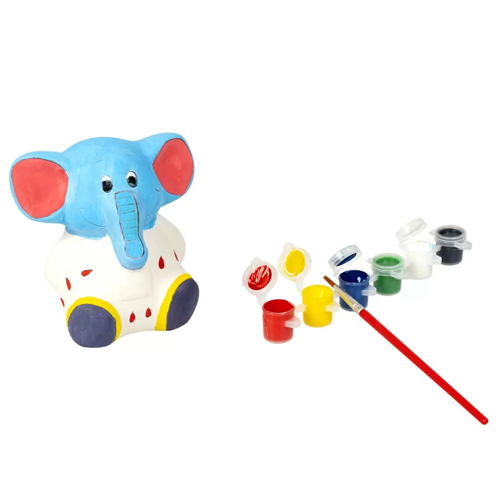 Set for creativity Piggy bank-gift. Baby elephant