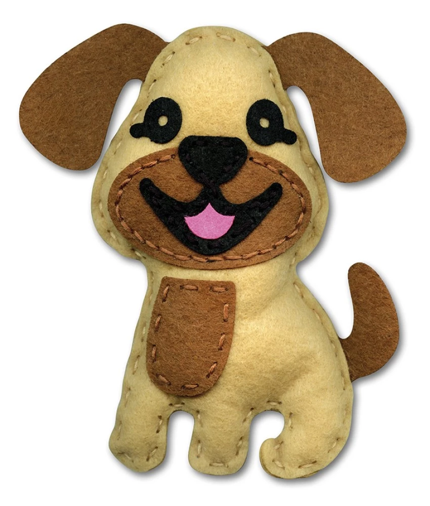 Set for creativity. DIY soft felt toy Puppy