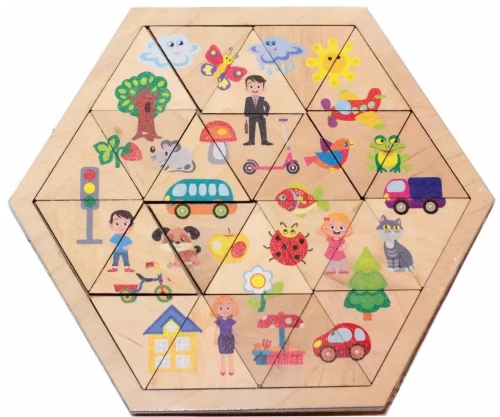 Wooden puzzle The world around