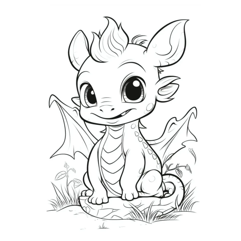 Little dragons. Color in 5 minutes