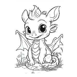 Little dragons. Color in 5 minutes