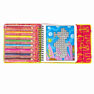 Mini-games for the road Coloring puzzles 2 with colored pencils