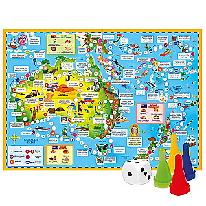 Walking game Around the world. Australia and Oceania