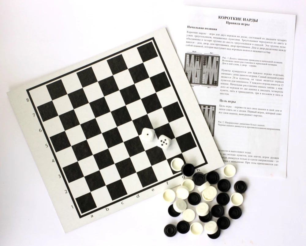 Board game Checkers-Backgammon