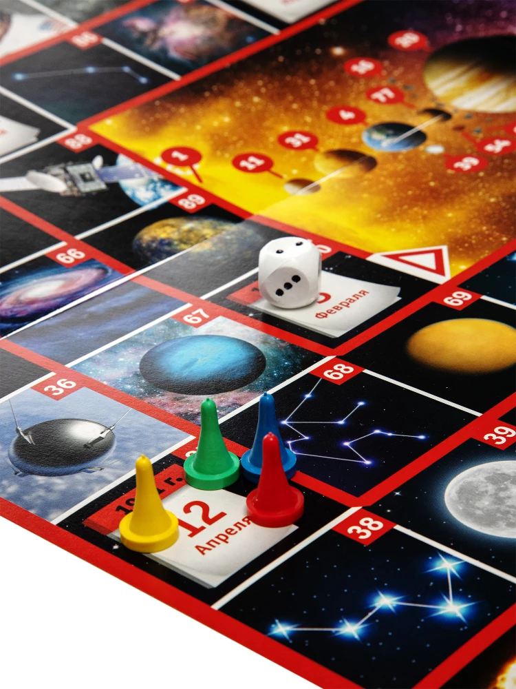 Walking board game Photo quiz. Great space journey