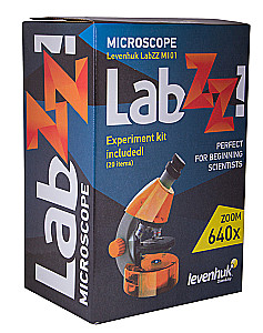 Детский микроскоп Levenhuk LabZZ M101 Orange, 40x-640x, с комплектом для экспериментов