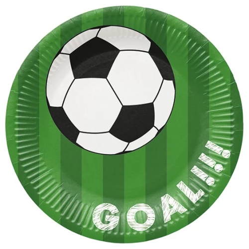 Одноразовые тарелки Soccer ball green (8 шт.)