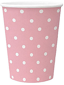 Одноразовый стаканчик Dots Light Pink 250 мл