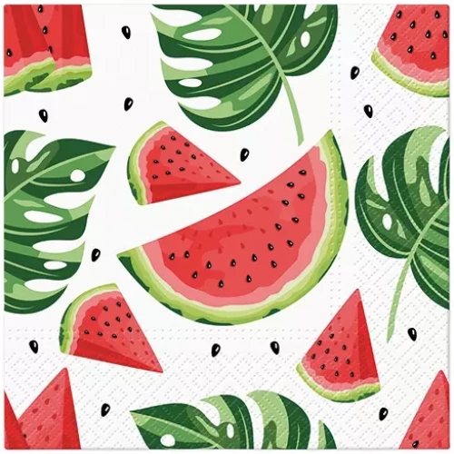 Салфетки Tasty Watermelons, 33x33 см, 20 штук