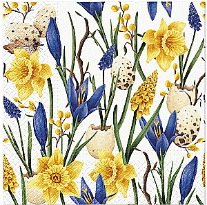 Салфетки Muscari with Daffodils, 33x33 см, 20 штук