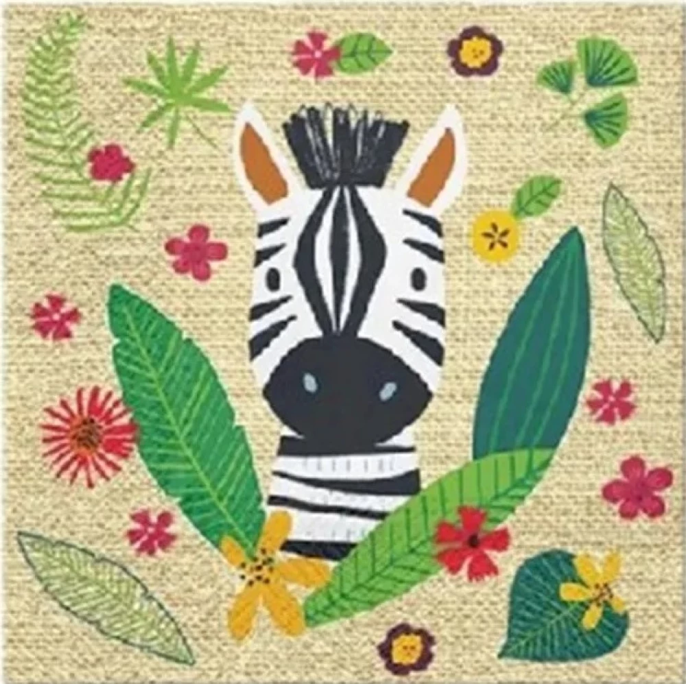 Салфетки 33x33 cm Jungle Friends, 33x33 см, 20 штук