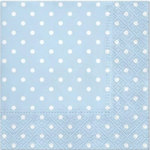 Салфетки Dots light blue, 33x33 см, 20 штук