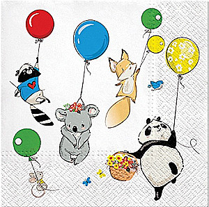 Салфетки Animals Party, 33x33 см, 20 штук