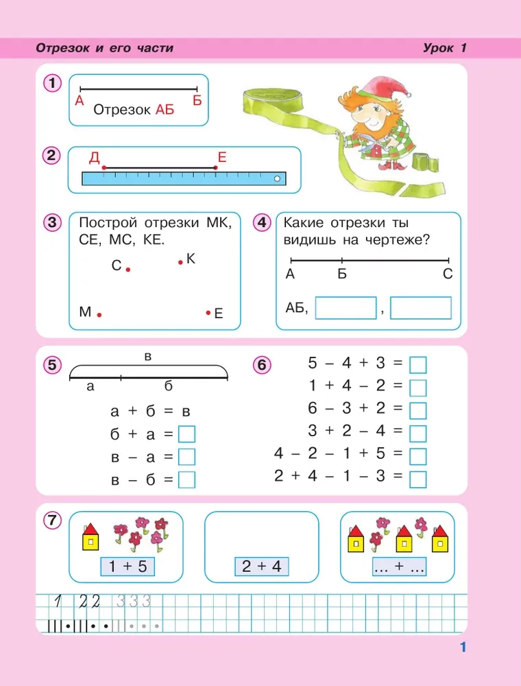 Математика. 1 класс. Учебное пособие. В 3-х частях. Часть 2