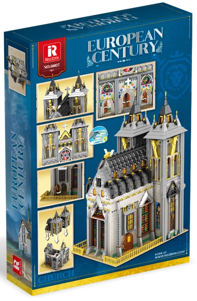 Medieval Europe Constructor. Cathedral with lighting, 3468 pieces