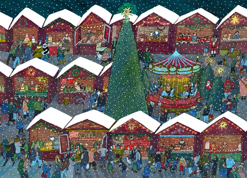 Advent Calendar. New Year Fair