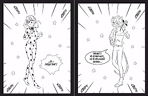 Lady Bug and Super Cat. Manga Coloring Book