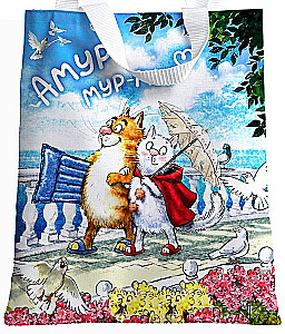 Shopper Bag Blue Cats. Amur Mur-Mur