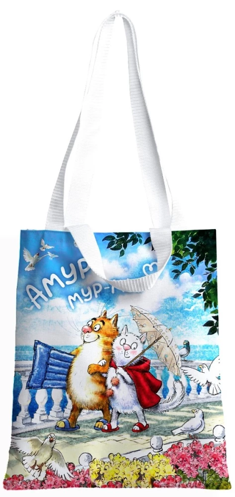 Shopper Bag Blue Cats. Amur Mur-Mur