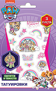 Stickers - glowing tattoos Paw Patrol