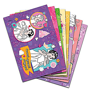 Coloring Cards with Stickers. Disney Princesses. Believe in Miracles