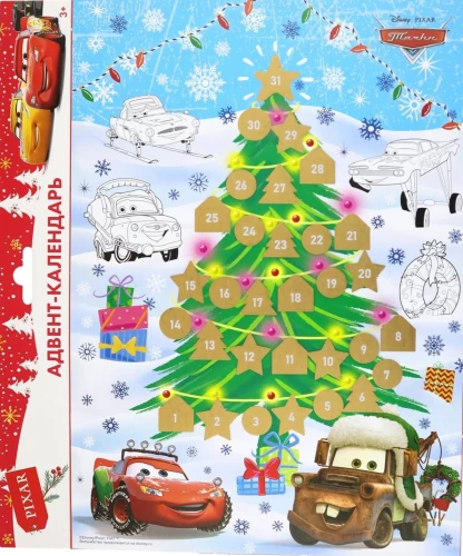 Advent Calendar, Coloring Book with Disney/Pixar Marking - Cars