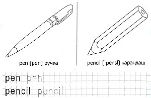 Handwriting Practice. Learning to Write. First English Words