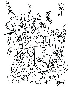 Coloring Book for Girls. Kittens