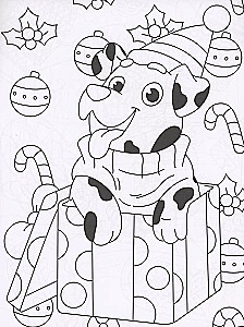 Coloring book with stickers. Happy New Year!