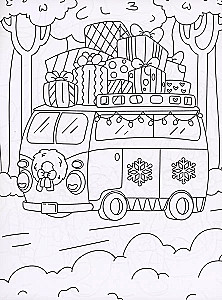 Coloring book with stickers. Happy New Year!