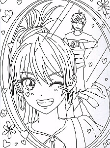 Anime Coloring Book. Manga Heroes