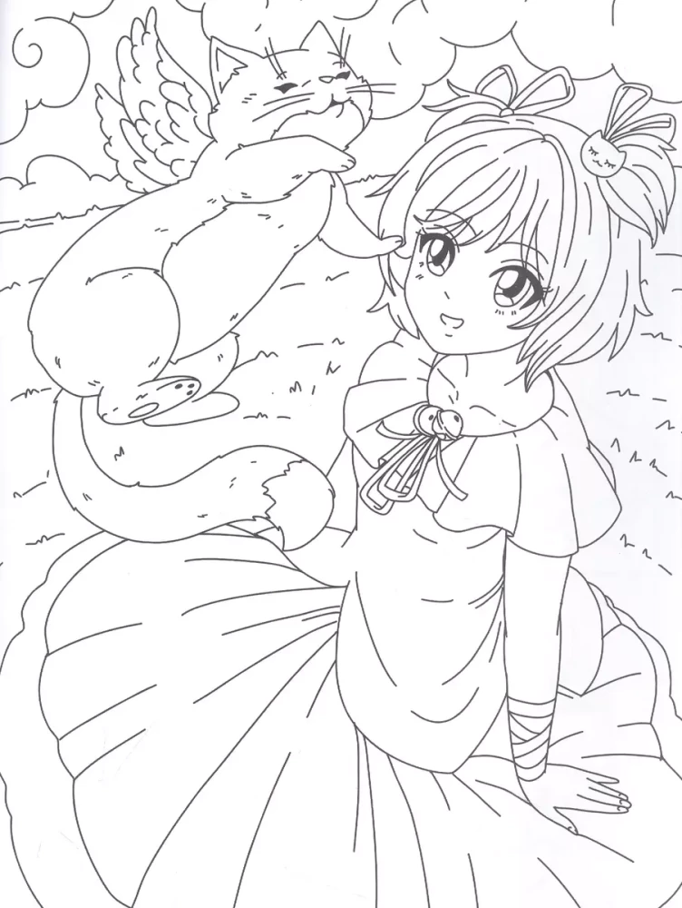 Anime Coloring Book. Manga Heroes