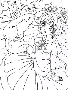 Anime Coloring Book. Manga Heroes