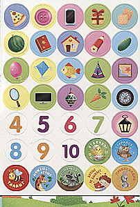 Educational Stickers. Let's Learn Numbers and Shapes. 62 Super Reusable Stickers