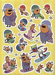 Reusable Stickers - Three Cats