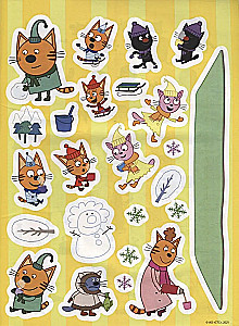 Reusable Stickers - Three Cats