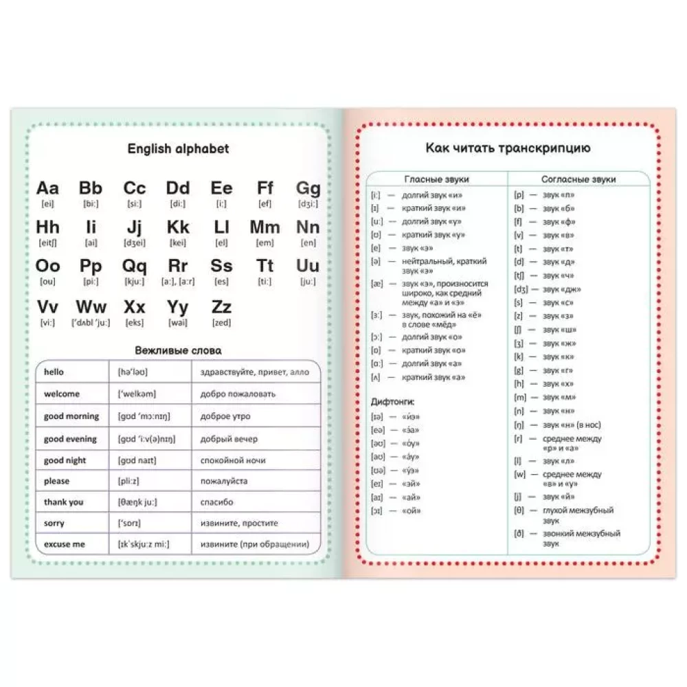 English notebook. Словарь для записи английских слов