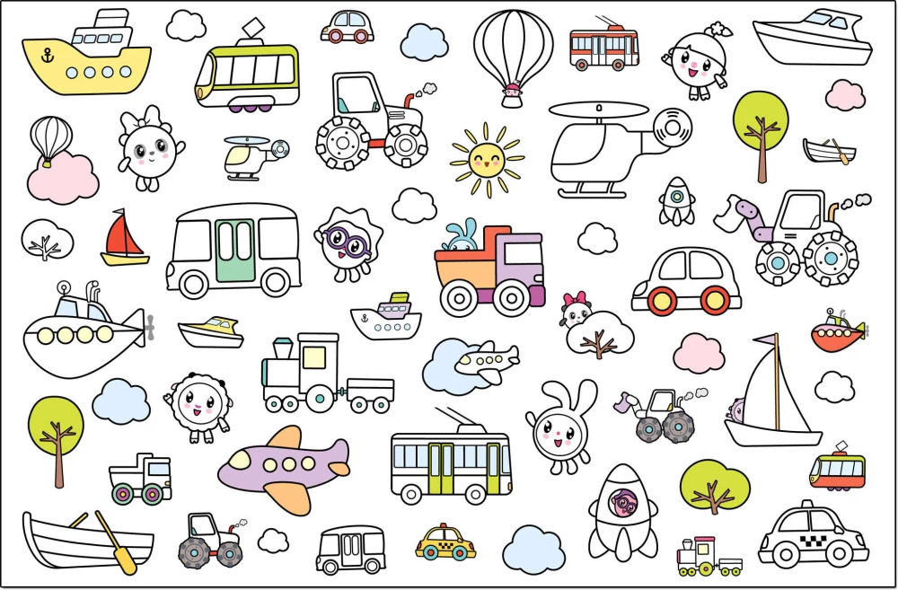 Coloring Game. Transportation