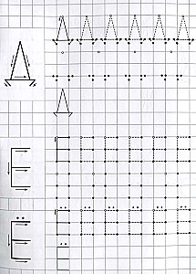 Writing Sheets with Anchor Points. Printed Letters