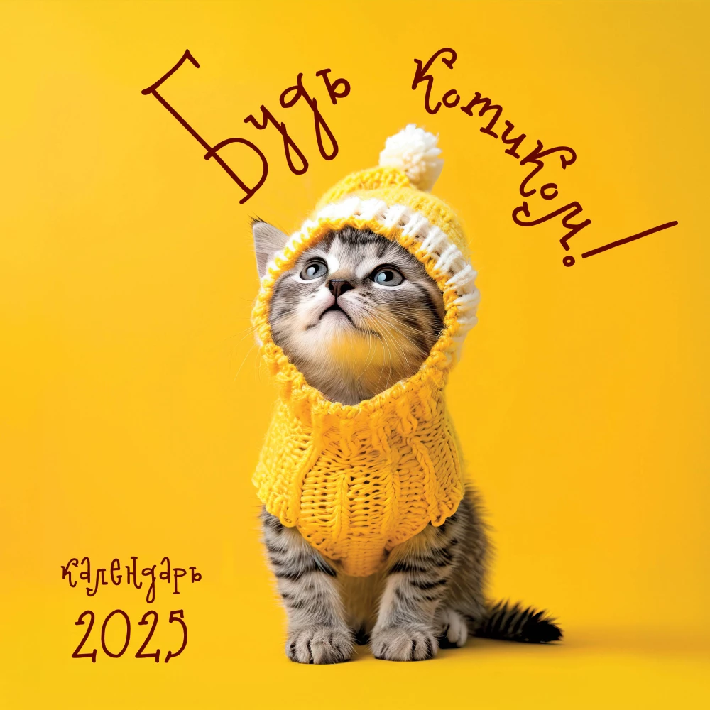 Be a kitty! Cat lover's calendar. Wall calendar for 2025 (300x300)