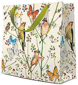 Gift Bag - Birds and Butterflies (17x17x6)