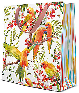 Gift bag - Exotic birds (20x25x10)