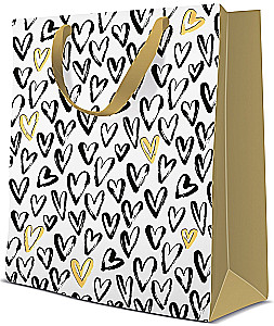 Gift bag - Hearts (20x25x10)