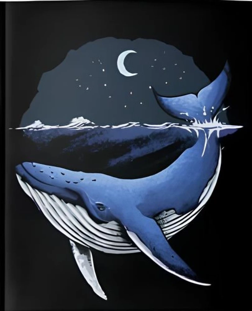 Notebook of Positive Mood. Whale world