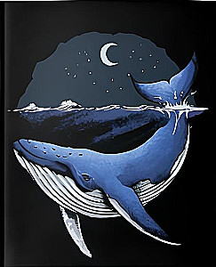 Notebook of Positive Mood. Whale world