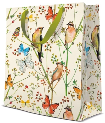 Gift Bag - Birds and Butterflies (20x25x10)