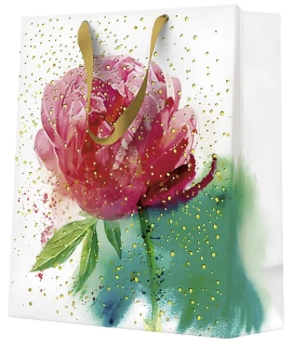 Gift Bag - Peony Watercolor (20x25x10)