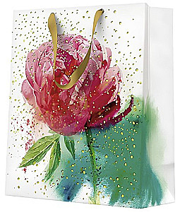 Подарочный пакет - Peony Watercolor (20x25x10)